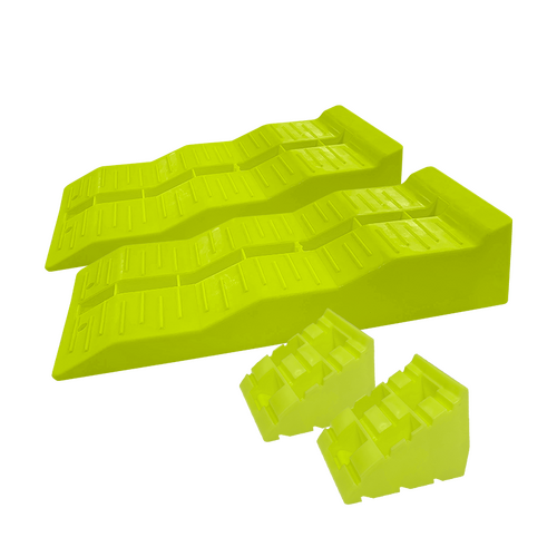 Coast To Coast RV 5000kg 3-Step Levelling Ramp w/ Chock & Bag Pair