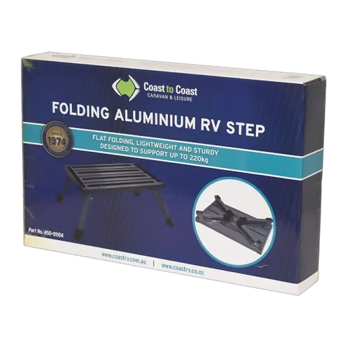 Coast To Coast Folding Aluminum RV Step (220kg Capacity)
