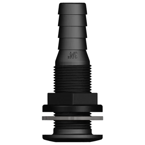 Skin Fitting 3/4" Bsp 19mm Tail Black Trudesign