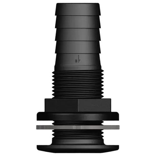 Skin Fitting 1" Bsp 28mm Tail Black Trudesign