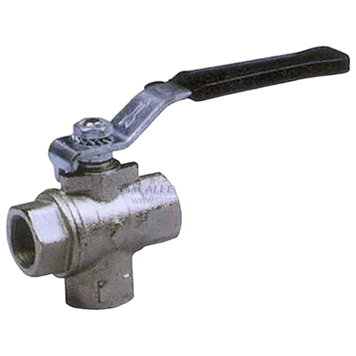 Ball Valve L/PORT 1/2" BSP CP Brass