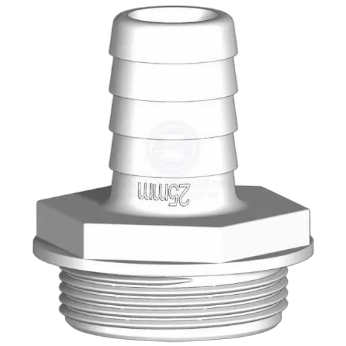 Hose tail kit Trudesign white Aquavalve straight 1 - pack of 3