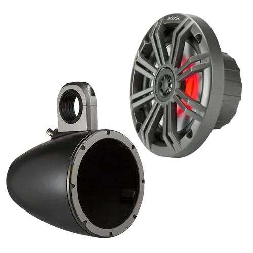 Kicker 6.5" Black Tower Speaker Combo 45KM654L & 12KMTES