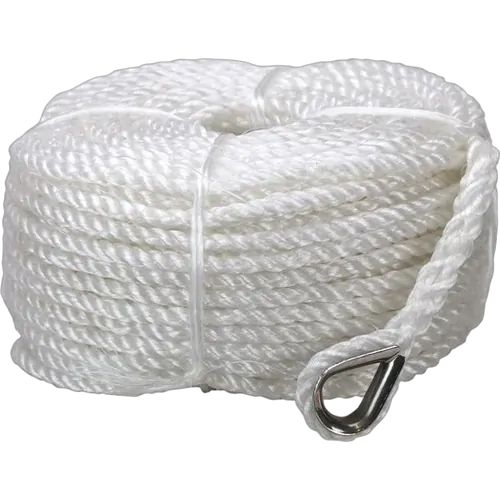 Anchor Rope Silver 6mm x 50M Stainless Steel Thimble