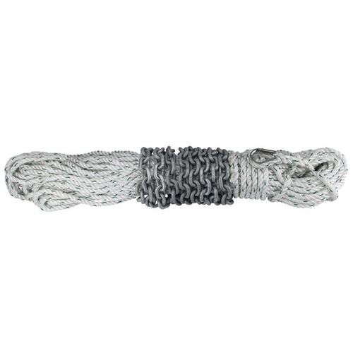 Anchor Rope, Chain & Thimble 3 Strand 50M Nylon Spliced 3M x 8mm Chain