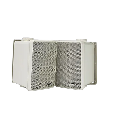 Kicker Grey Indoor / Outdoor full-range, high-efficiency Speakers, Pair