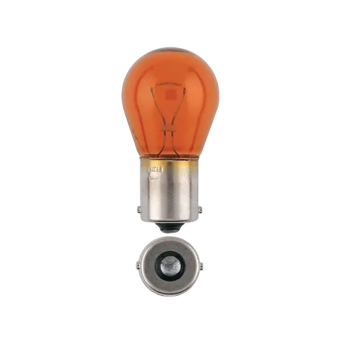 Narva 12V 21W Amber BA15S Incandescent Globes (Blister Pack Of 2)