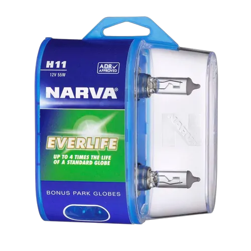 Narva H11 12V 55W Everlife Halogen Headlight Globes (Bl2)