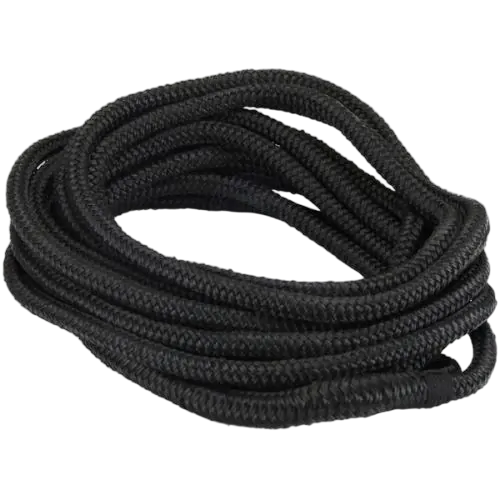 Mooring Lines - Soft Braided Black Uv Stable Polyester 10mm x 6m