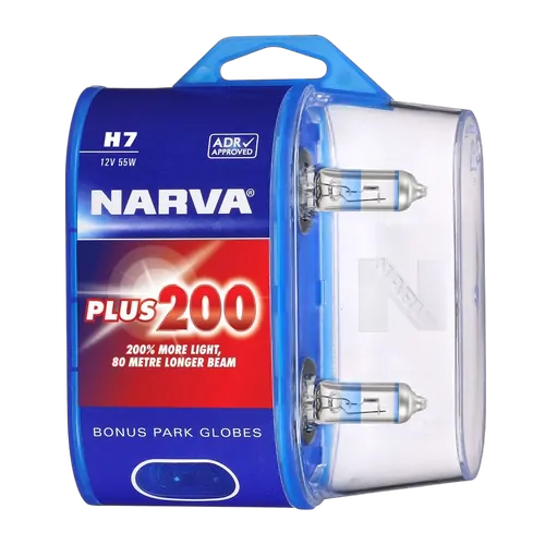 Narva H7 12V 55W Px26D Plus 200 Globes (2)