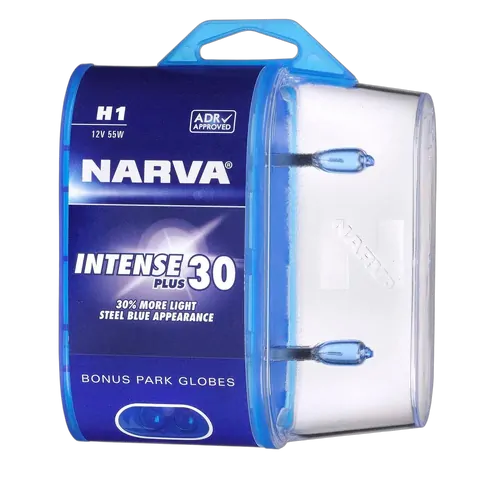 Narva H1 12V 55W Intense Plus 30 Halogen Headlight Globes (Bl2)