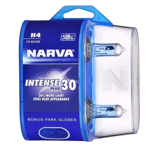 Narva H4 12V 60/55W Intense Plus 30 Halogen Headlight Globes (Bl2)