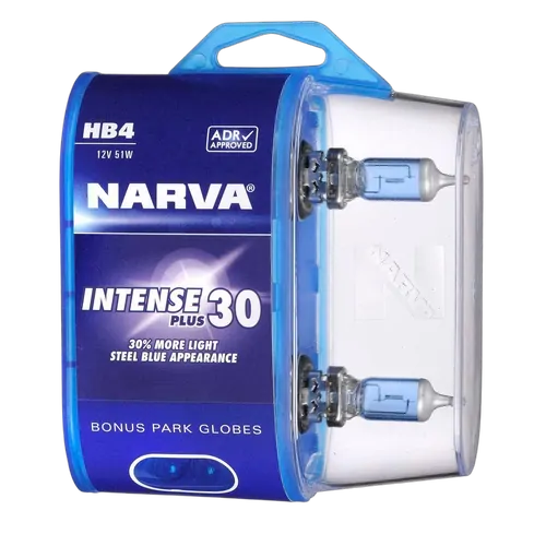 Narva Hb4 12V 51W Intense Plus 30 Halogen Headlight Globes (Bl2)