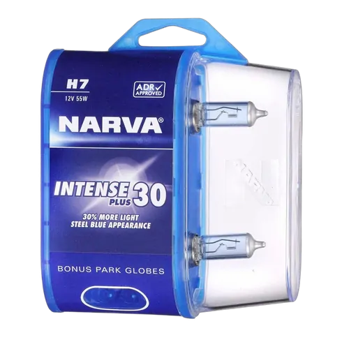Narva H7 12V 55W Intense Plus 30 Halogen Headlight Globes (Bl2)
