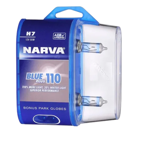 Narva H7 12V 55W Blue Plus 110 Halogen Headlight Globes (Bl2)