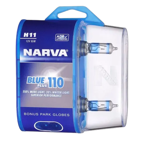 Narva H11 12V 55W Blue Plus 110 Halogen Headlight Globes (Bl2)