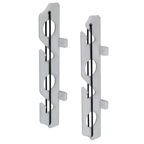 Rod storage rack Relaxn polyprop white with bungee retainer 4 gang
