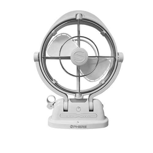 Sphere Viento Fan & Light With Usb A&C Outputs + Remote | White