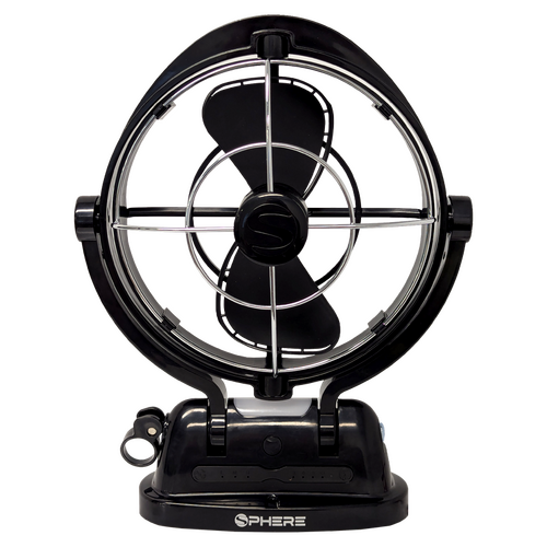Sphere Viento Fan & Light With Usb A&C Outputs + Remote | Black