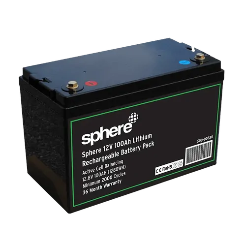 Sphere Lithium Rechargeable Battery. 12v 100ah 6451C