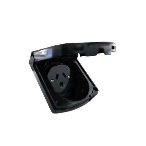 Clipsal (New) External 10A Power Outlet Black