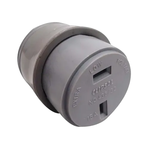 Clipsal 438/32 Fixed Polarity Cord Socket Grey. Cli438/32Gy