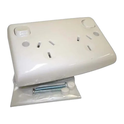 Clipsal Double Power Point Double Pole 25D White. Cli25Dwe