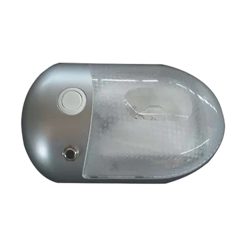 Coast To Coast Interior Dome Light w/ On/Off Rocker Switch+Power Jack. (Silver) 86882S