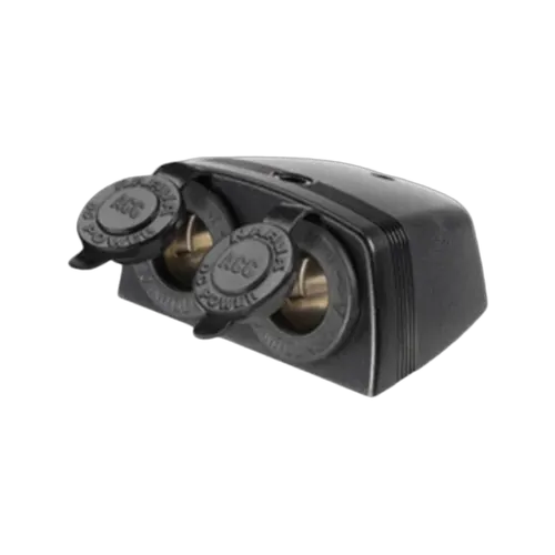 Accessory Socket Surface Black Mount Twin Sockets (81160BL)