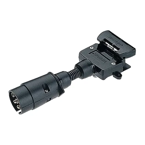 Narva Trailer Adaptor 7 Pin Large Round Car To 7 Pin Flat Van. 82235BL