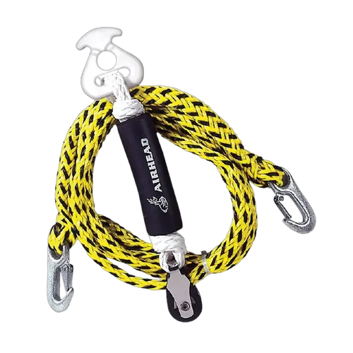 Airhead Self-Centering Tow Bridle With Pulley Yellow 3.6m