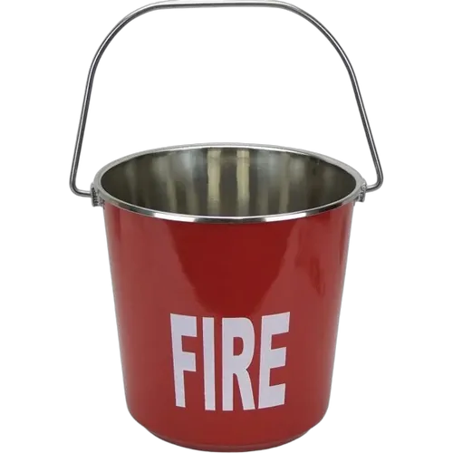 Bucket Stainless Steel 9 Ltr Fire Red