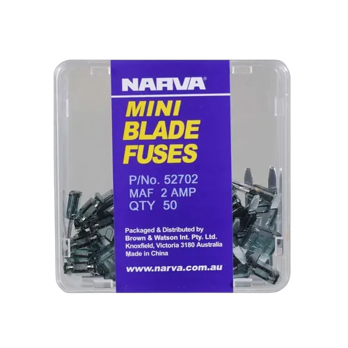 Narva 2 Amp Grey Mini Blade Fuse (Box Of 50)