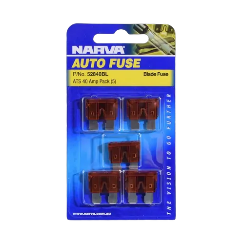 Narva 40 Amp Brown Standard Ats Blade Fuse (Blister Pack Of 5)