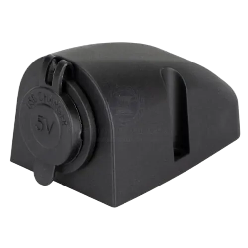 Charger Dual Port Usb+ Black Surface Mount
