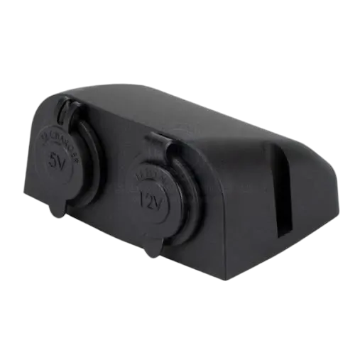 Charger Usb+/ Acce Stainless Steelory Combo Black Surface Mount