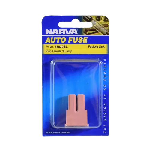 Narva 30 Amp Pink Female Plug In Fusible Link (Blister Pack Of 1)