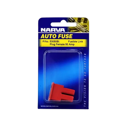 Narva 50 Amp Red Female Plug In Fusible Link (Blister Pack Of 1)