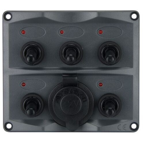Switch Panel 5 + Cig Socket Led 12V