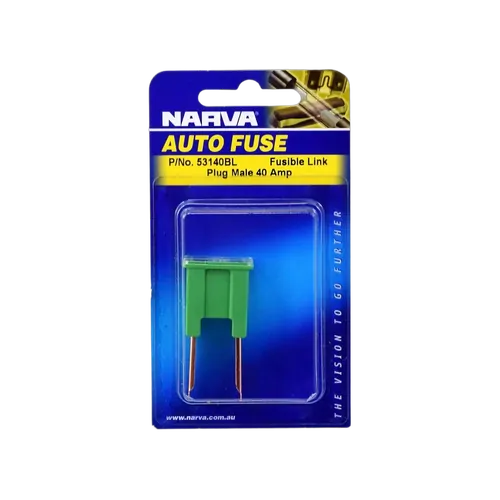 Narva 40 Amp Green Male Plug In Fusible Link (Blister Pack Of 1)