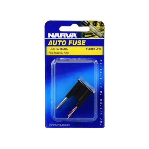Narva 80 Amp Black Male Plug In Fusible Link (Blister Pack Of 1)