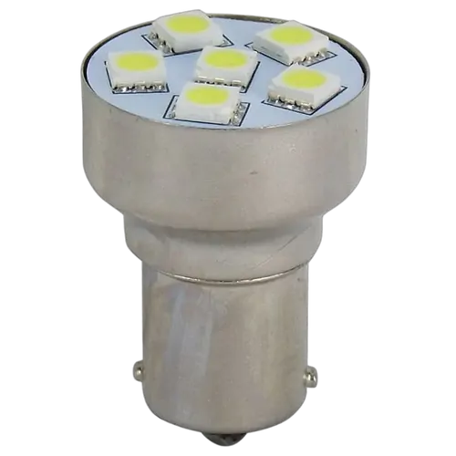 12V Ba15S White Led Suits 70942 Single Contact, Parallel Pin
