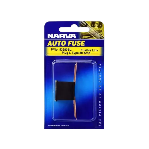Narva 80 Amp Black Fusible Link - Long Tab (Blister Pack Of 1)
