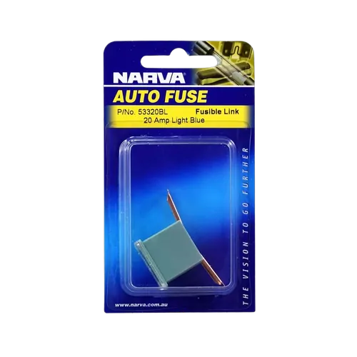 Narva 20 Amp Blue Fusible Link - Short Tab (Blister Pack Of 1)