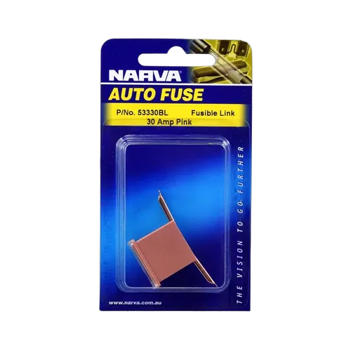 Narva 30 Amp Pink Fusible Link - Short Tab (Blister Pack Of 1)