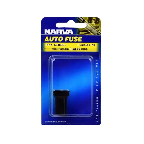 Narva 80 Amp Black Mini Female Fusible Link - Plug In (Blister Pack Of 1)