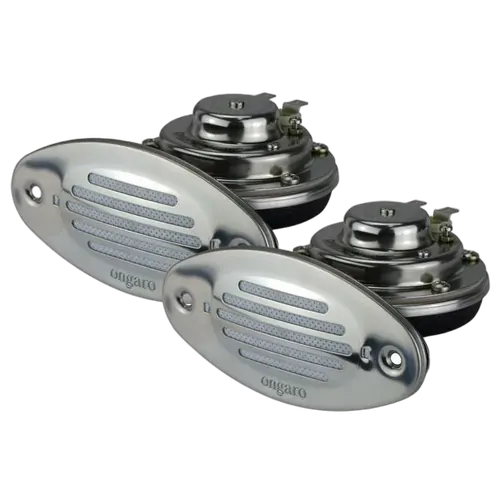Stainless Steel Twin Recess 12 V Horn