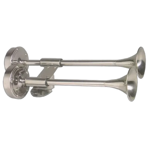 Stainless Steel 12V Dual Trumpet Shorty Deluxe
