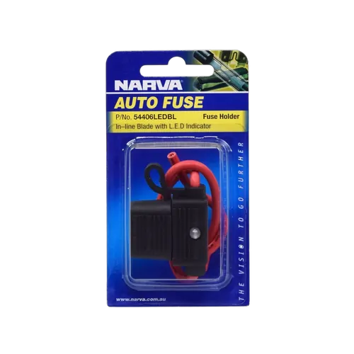 Narva In-Line Standard Ats Blade Fuse Holder With Weather Proof Cap And Led Indicator
