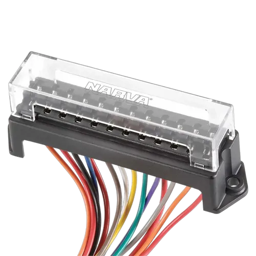 Narva 12-Way Standard Ats Blade Fuse Or Plug-In Type Circuit Breaker Block